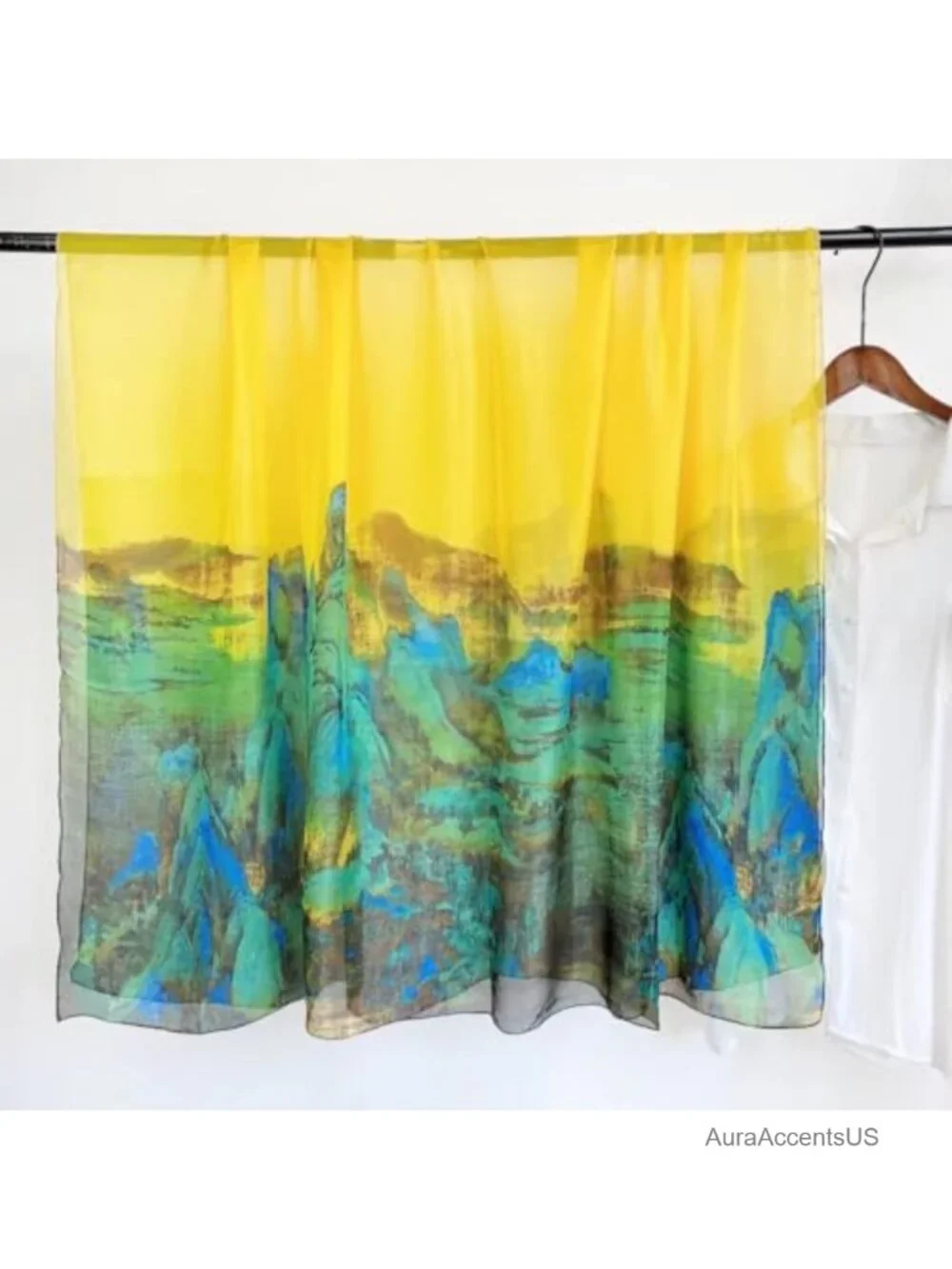Large Silk Feeling Scarf Fashion Shawl Wrap Sun Protection